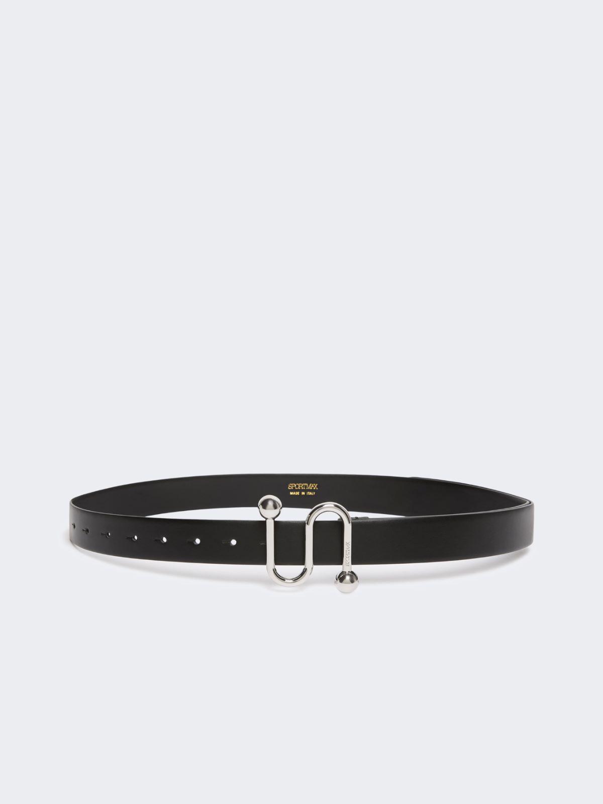 Leather belt with S buckle by MAX MARA