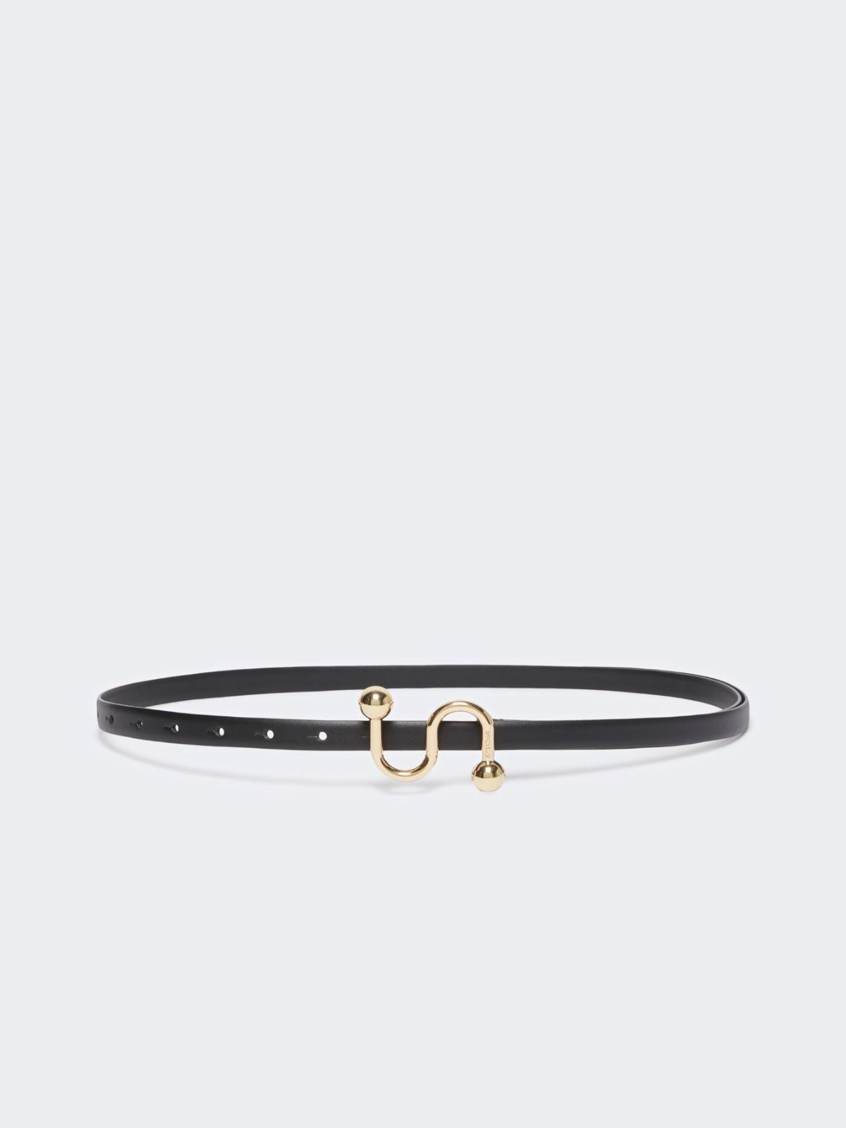 Leather low-waist belt by MAX MARA