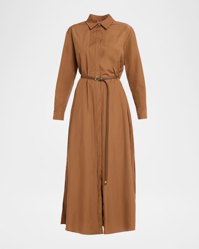 Lecito Belted Cotton Midi Shirtdress by MAX MARA