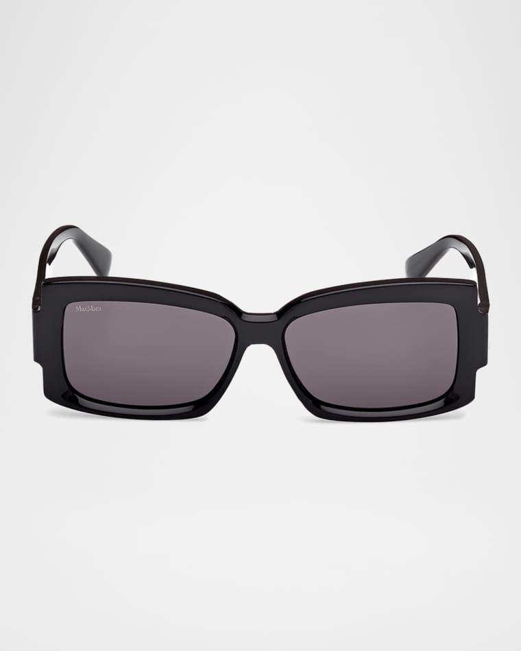 Lee-3 Acetate Rectangular Sunglasses by MAX MARA