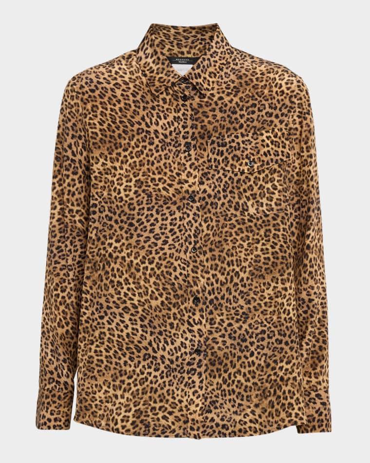 Leopard-Print Silk Shirt by MAX MARA