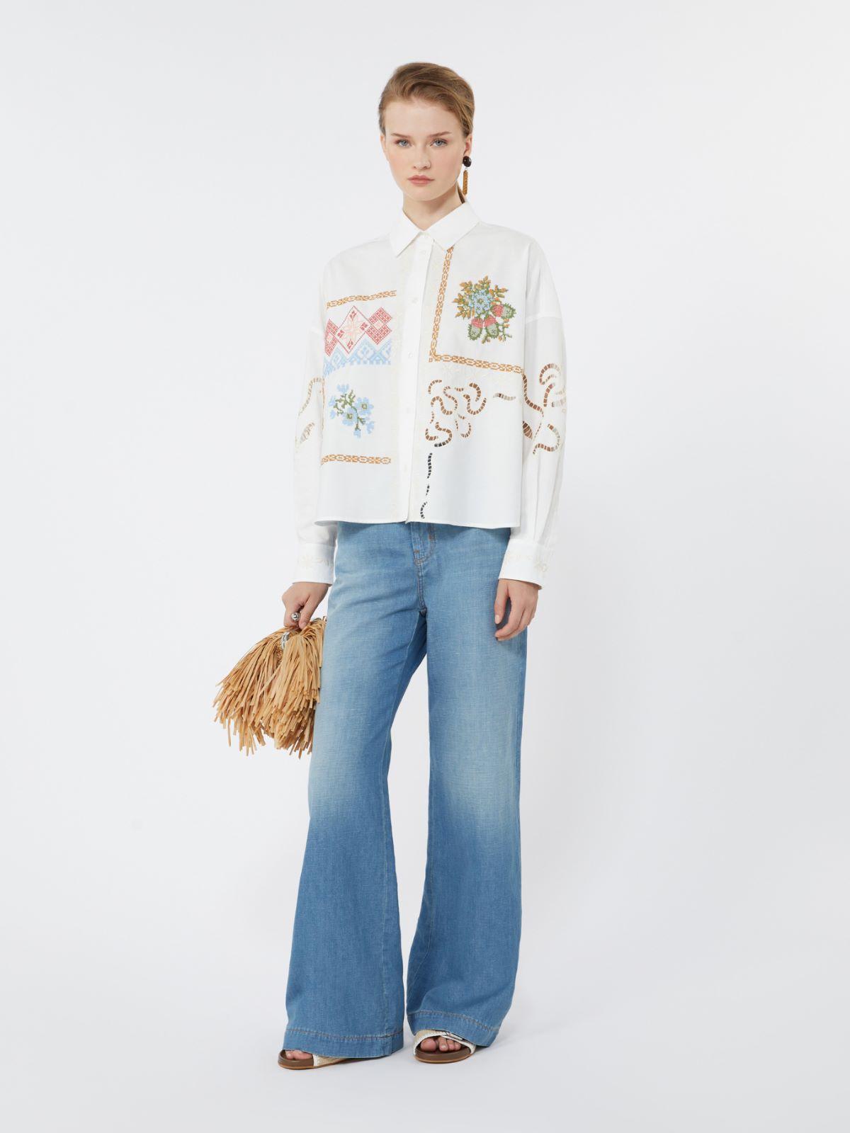 Linen and cotton denim jeans by MAX MARA