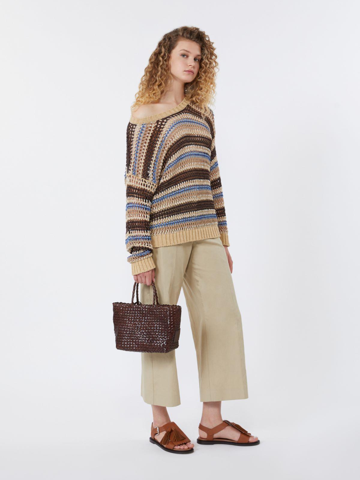 Linen and cotton yarn mesh jumper by MAX MARA
