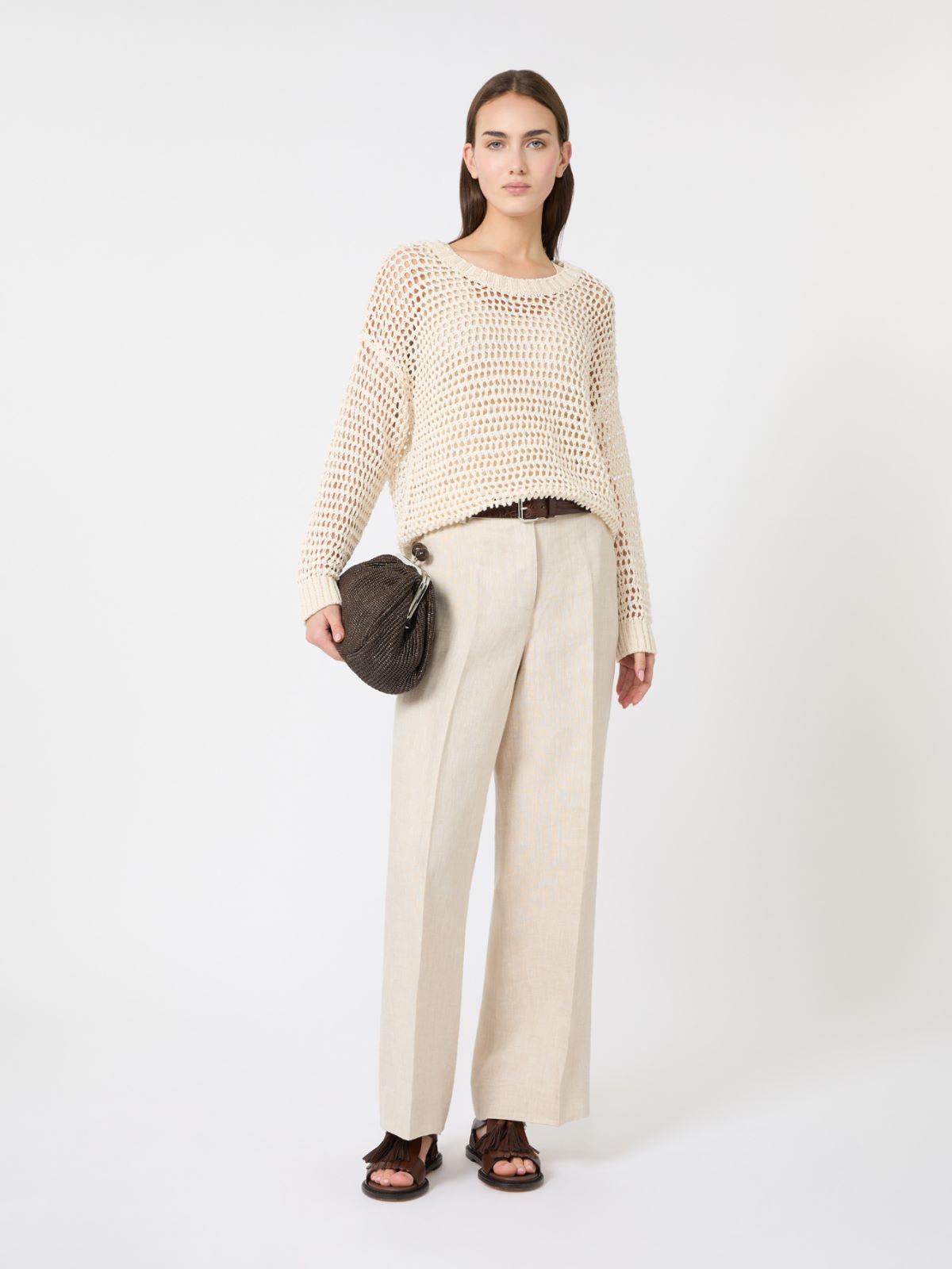Linen and cotton yarn mesh jumper by MAX MARA
