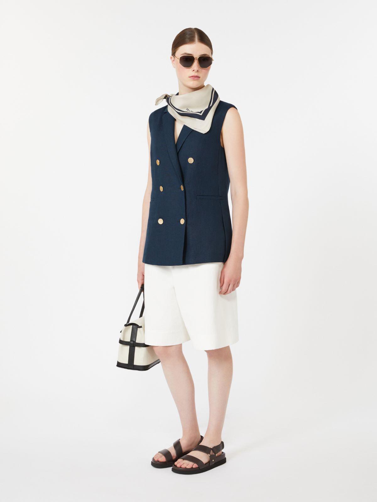 Linen basketweave gilet by MAX MARA