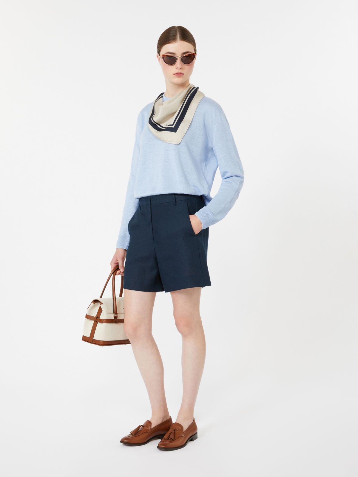 Linen basketweave shorts by MAX MARA