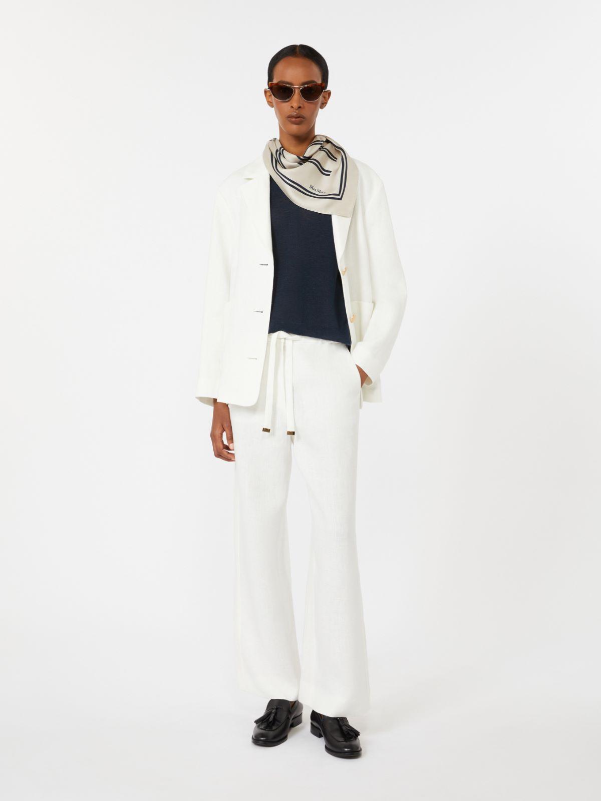Linen basketweave trousers by MAX MARA