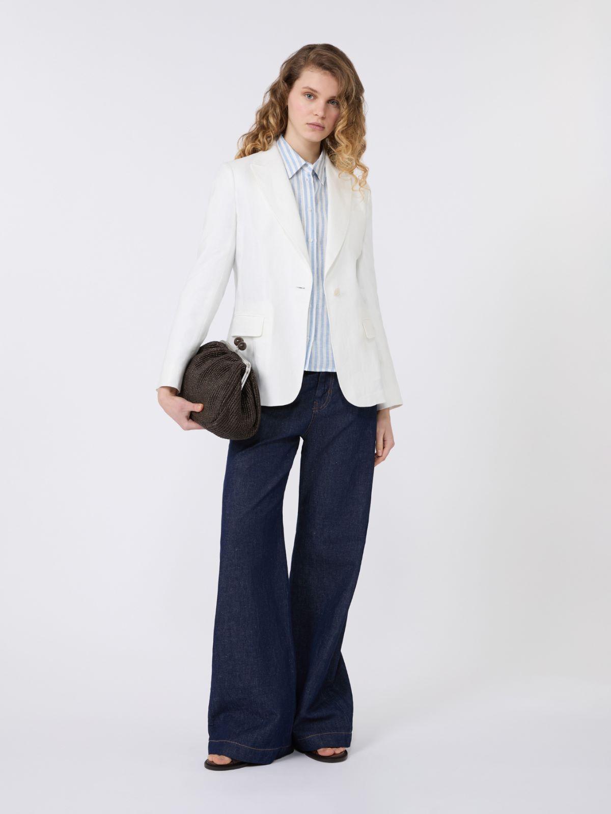 Linen canvas boxy shirt by MAX MARA