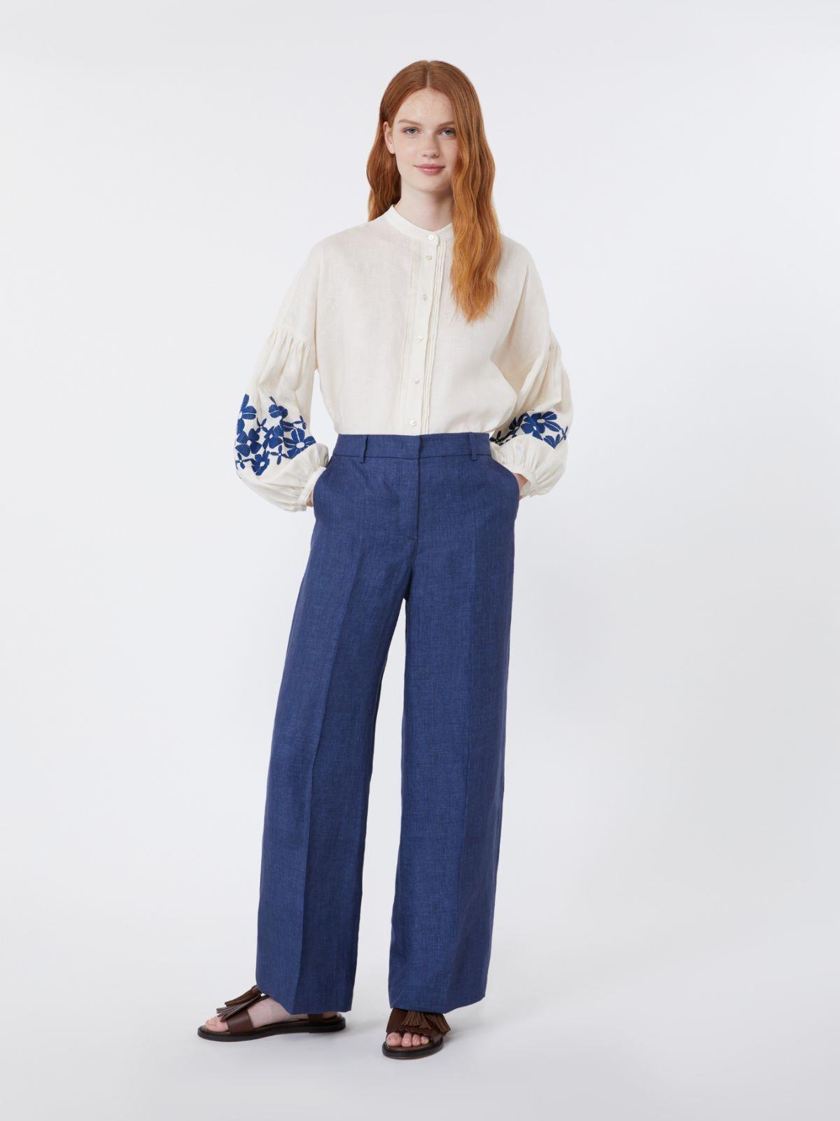 Linen canvas trousers by MAX MARA