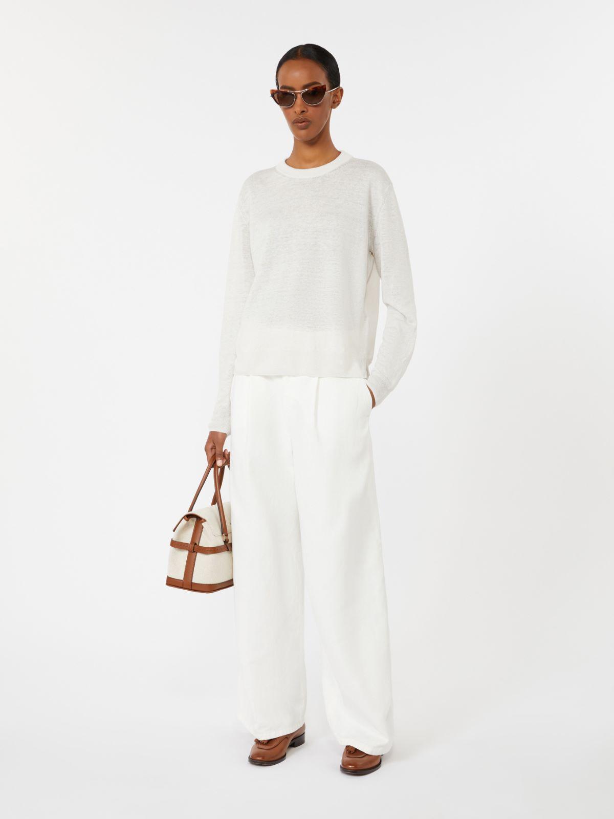 Linen yarn crew-neck sweater by MAX MARA