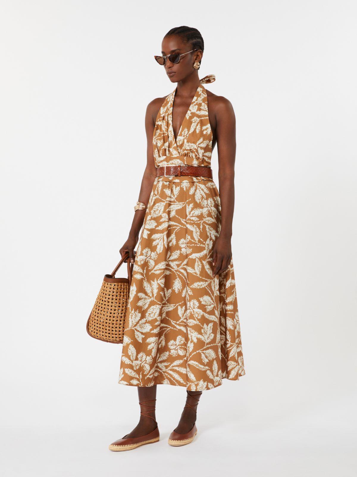 Long dress in printed poplin by MAX MARA