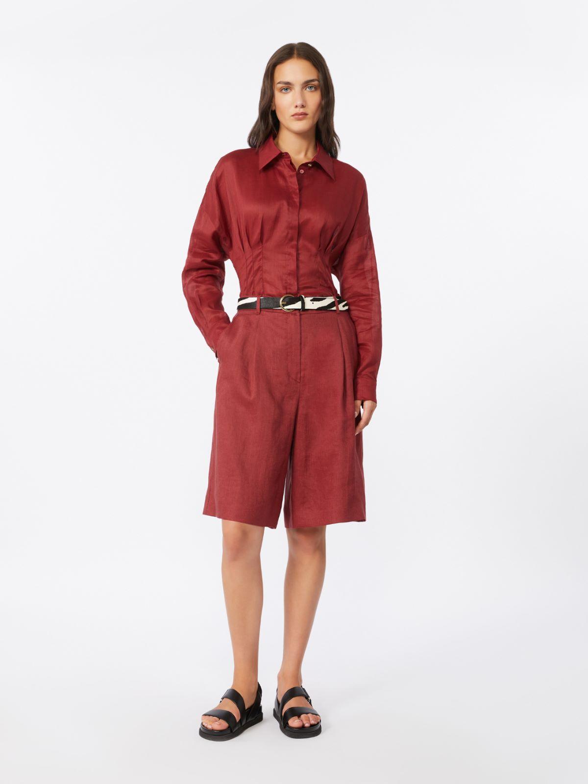 Long linen canvas Bermuda shorts by MAX MARA