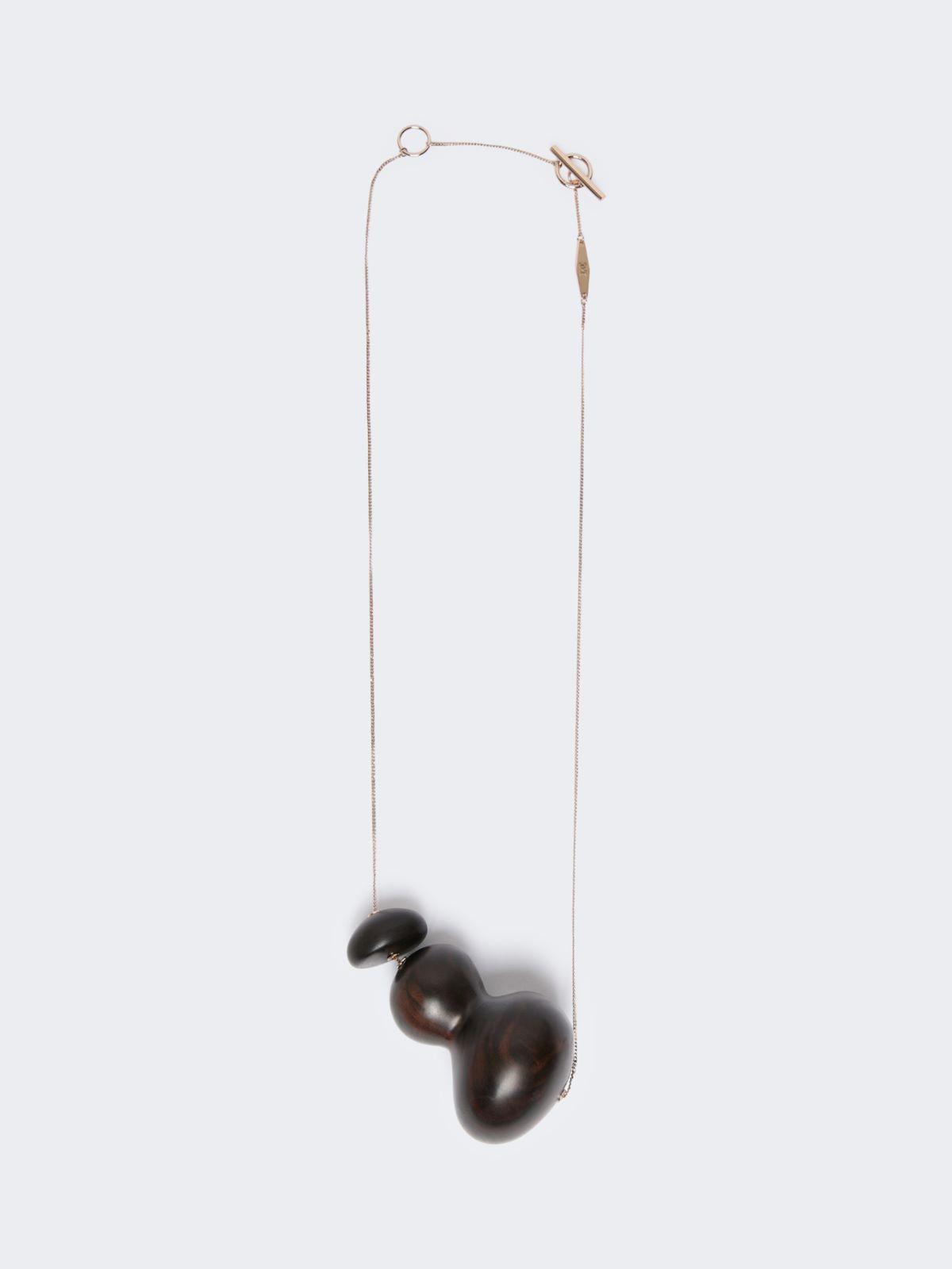 Long necklace with ebony pendant by MAX MARA