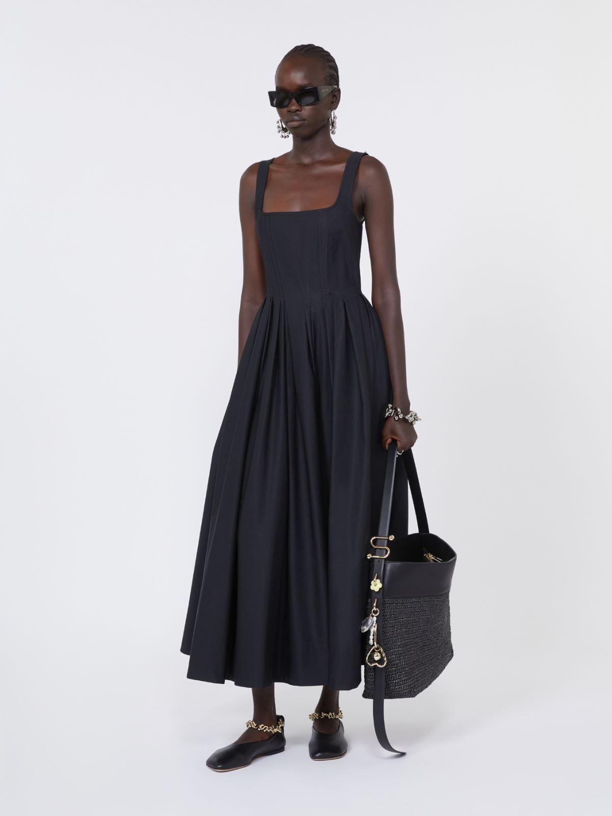 Long sleeveless pure cotton dress by MAX MARA