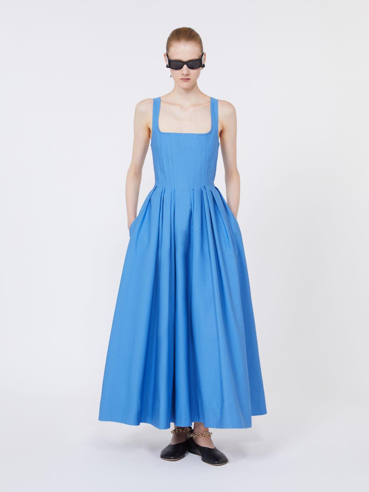 Long sleeveless pure cotton dress by MAX MARA