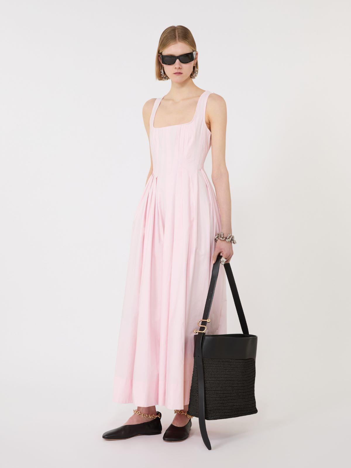 Long sleeveless pure cotton dress by MAX MARA