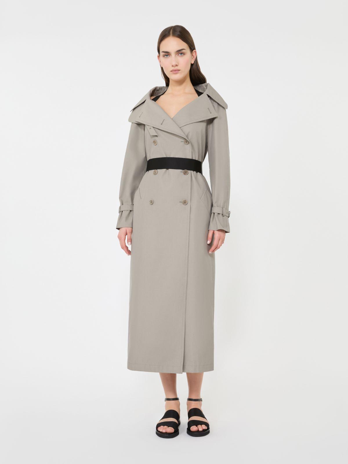 Long water-repellent cotton twill trench coat by MAX MARA