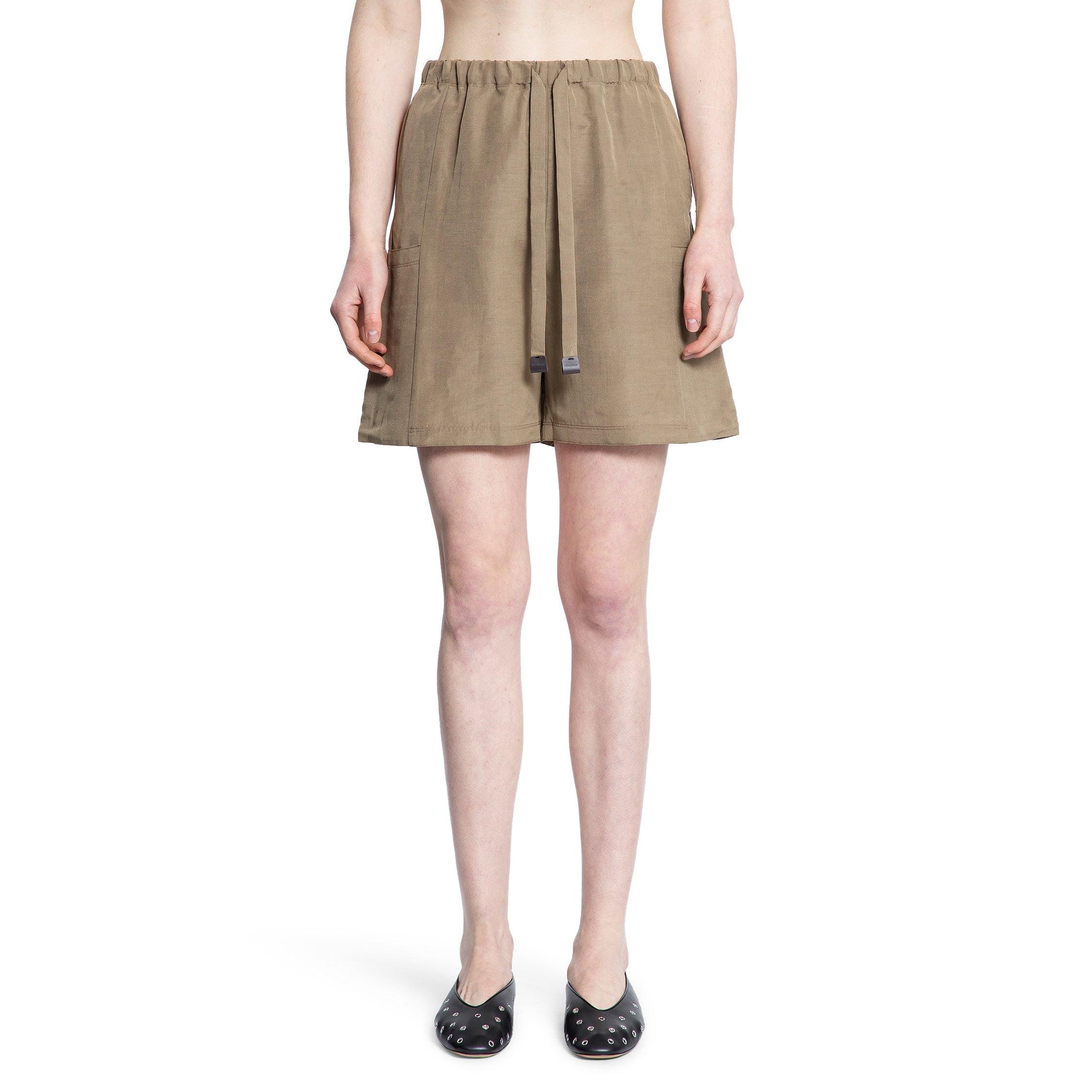 MAX MARA WOMAN BEIGE SHORTS by MAX MARA