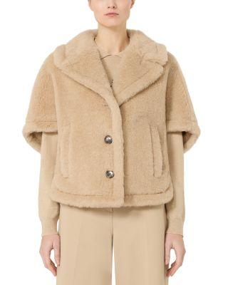 MXACORVINO1 Teddy Cape Jacket by MAX MARA