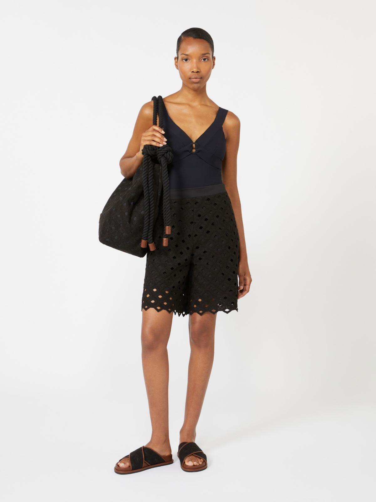 Macramé jersey Bermuda shorts by MAX MARA