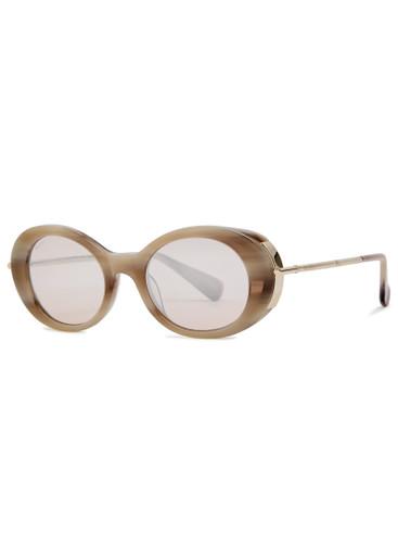 Malibu10 oval-frame sunglasses by MAX MARA