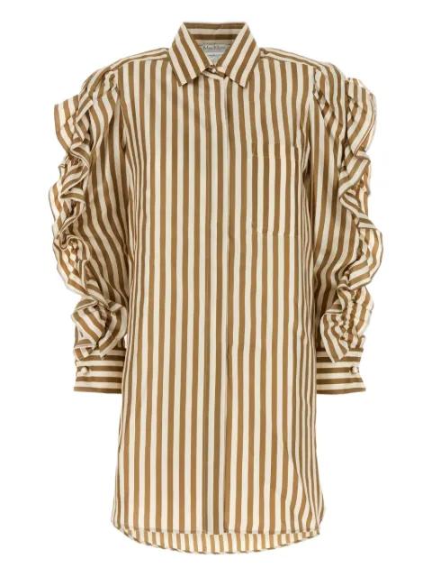 Manna striped ruffled shirt dress by MAX MARA
