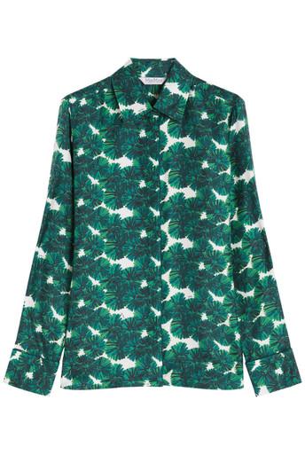 Mannish printed silk shirt by MAX MARA