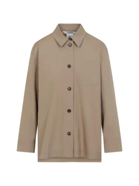 Marianne asymmetrical-hem cotton shirt by MAX MARA