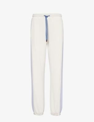 Markus brand-embroidered cotton-blend jersey jogging bottoms by MAX MARA