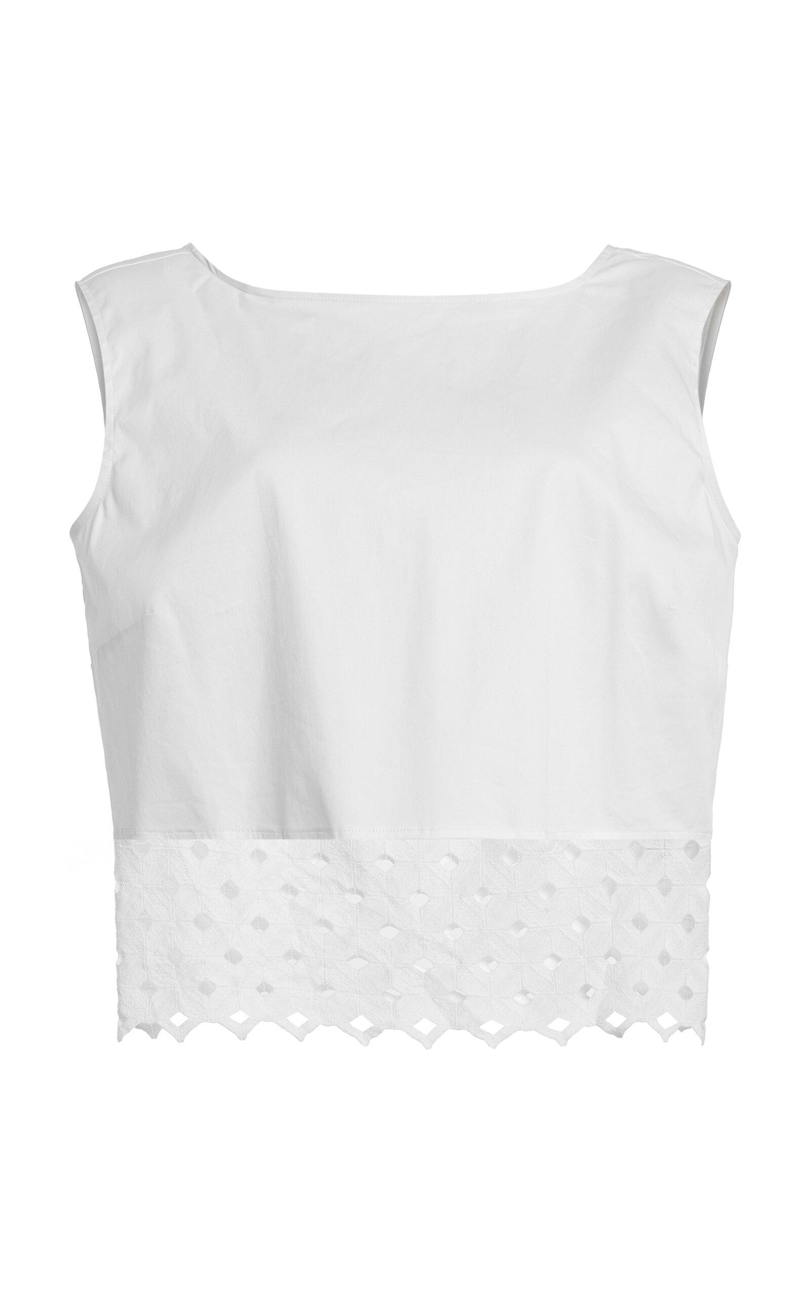 Max Mara Cotton-Blend Poplin Top - Moda Operandi by MAX MARA