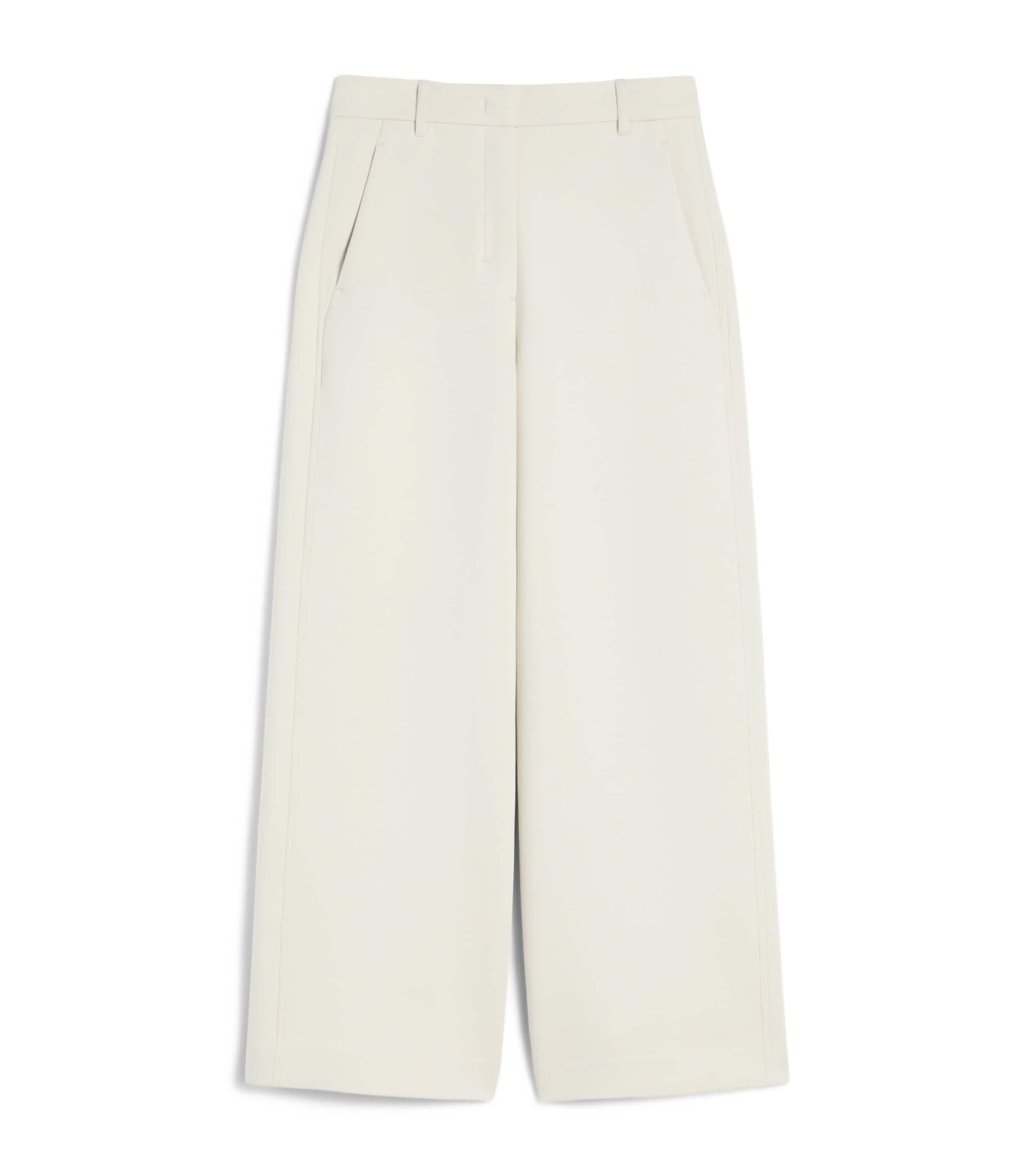 Max Mara Cotton-Blend Wide-Leg Trousers by MAX MARA