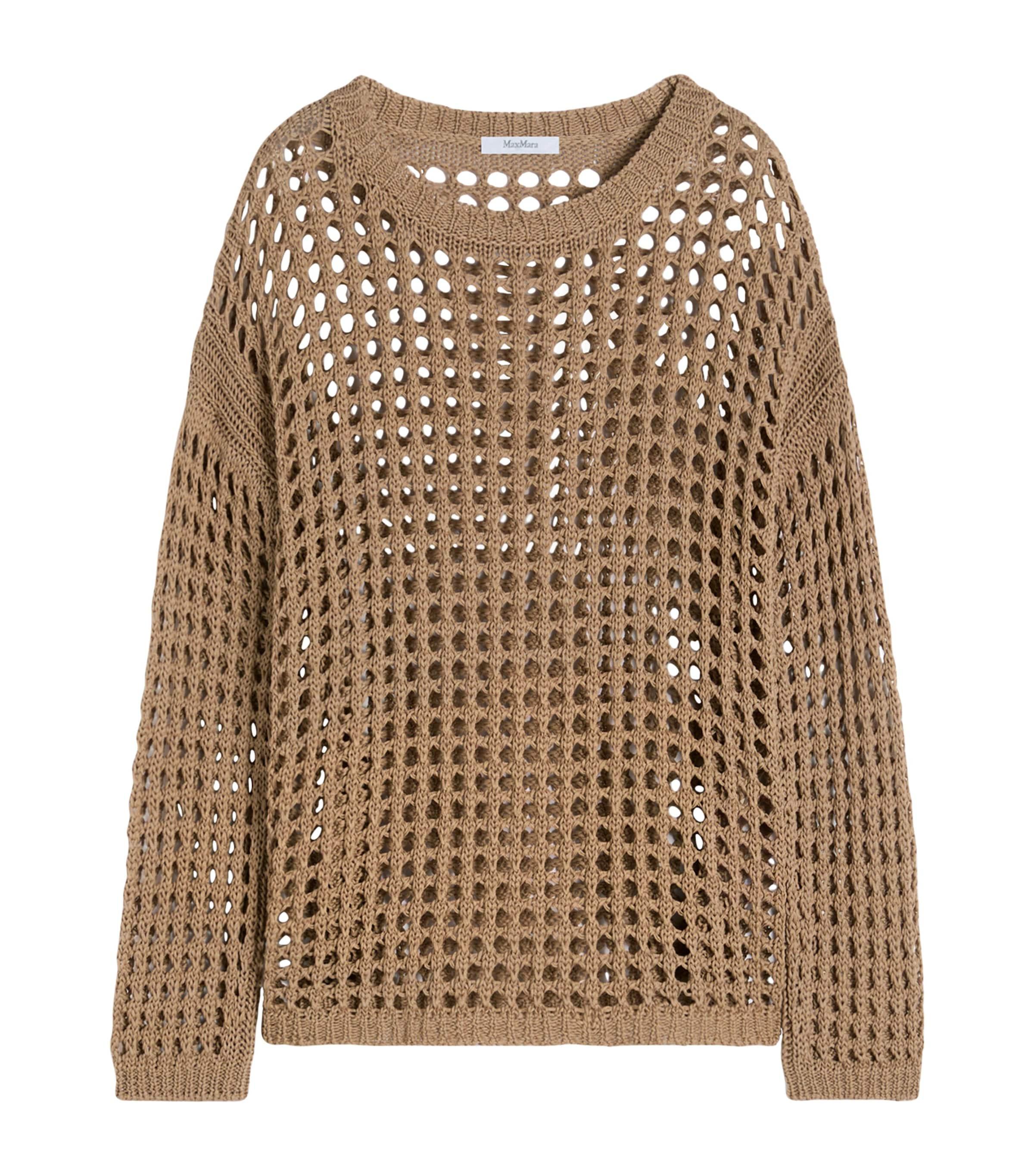 Max Mara Cotton Open-Knit Sweater by MAX MARA