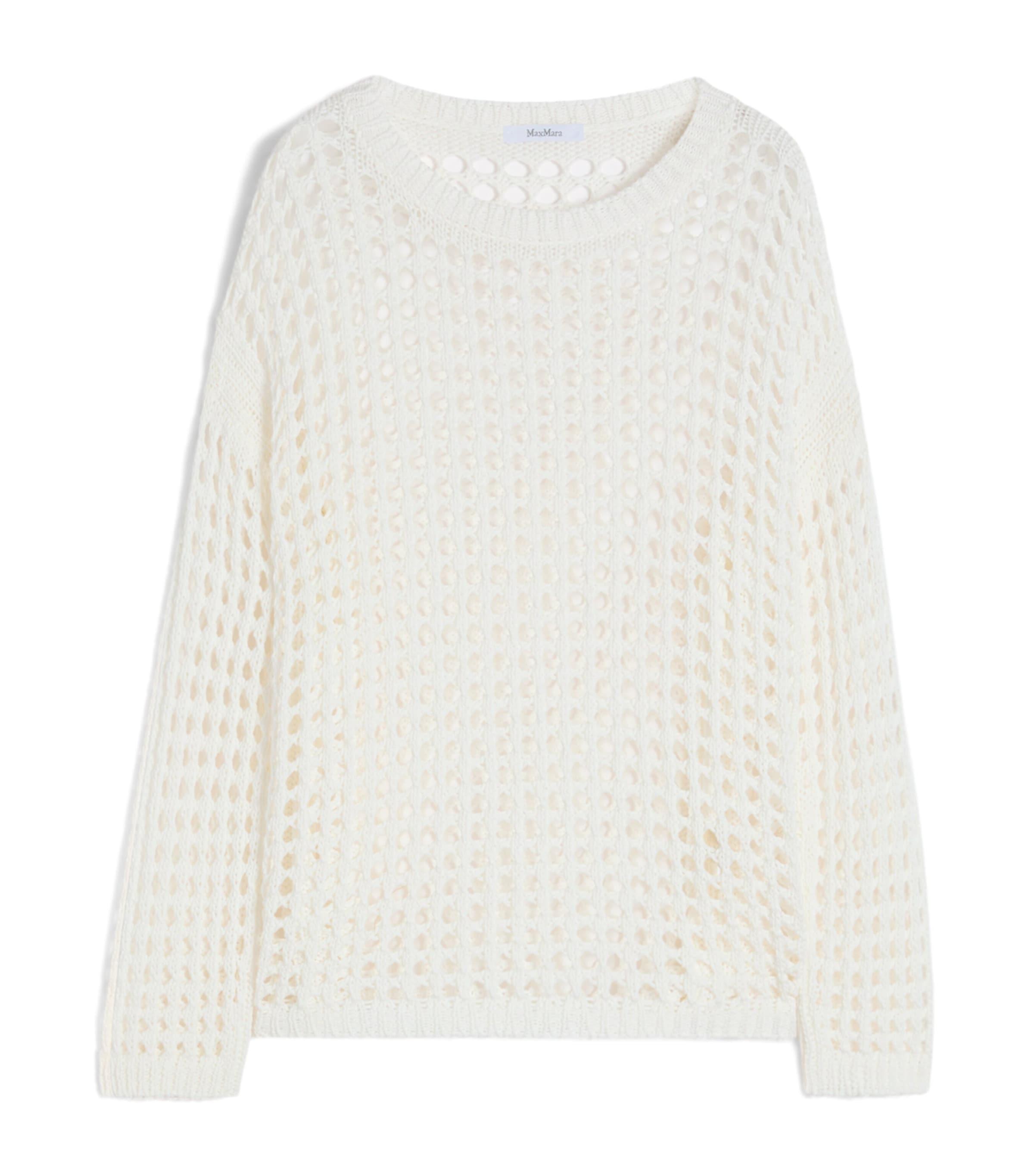 Max Mara Cotton Open-Knit Sweater by MAX MARA
