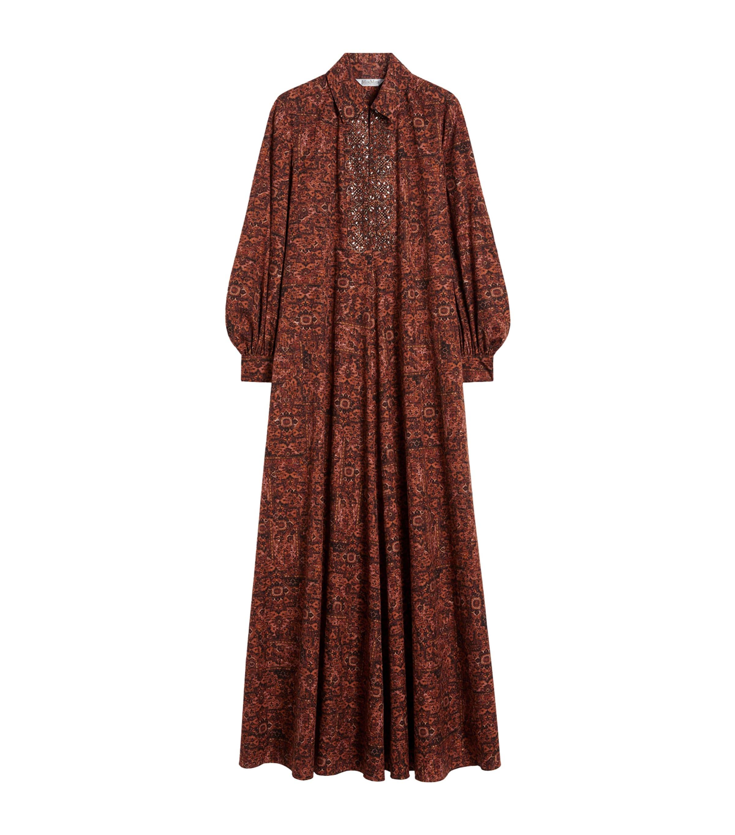 Max Mara Cotton Printed Kaftan Maxi Dress by MAX MARA