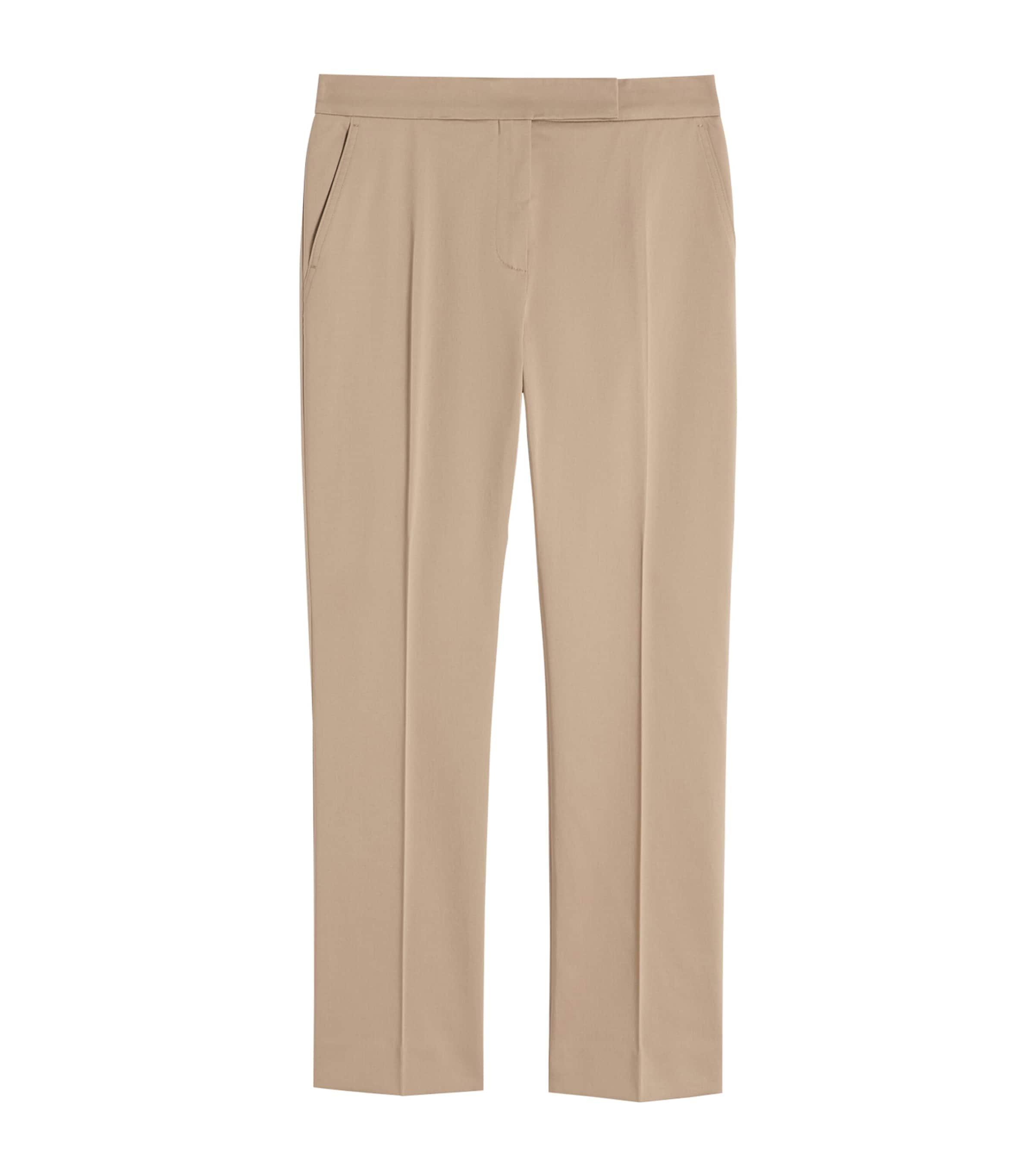 Max Mara Cotton Straight Tailored Trousers by MAX MARA
