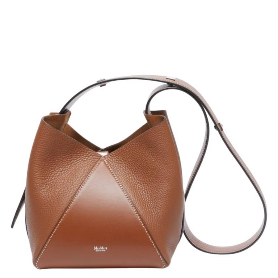 Max Mara Deer-Print Leather Small Bucket Bag by MAX MARA