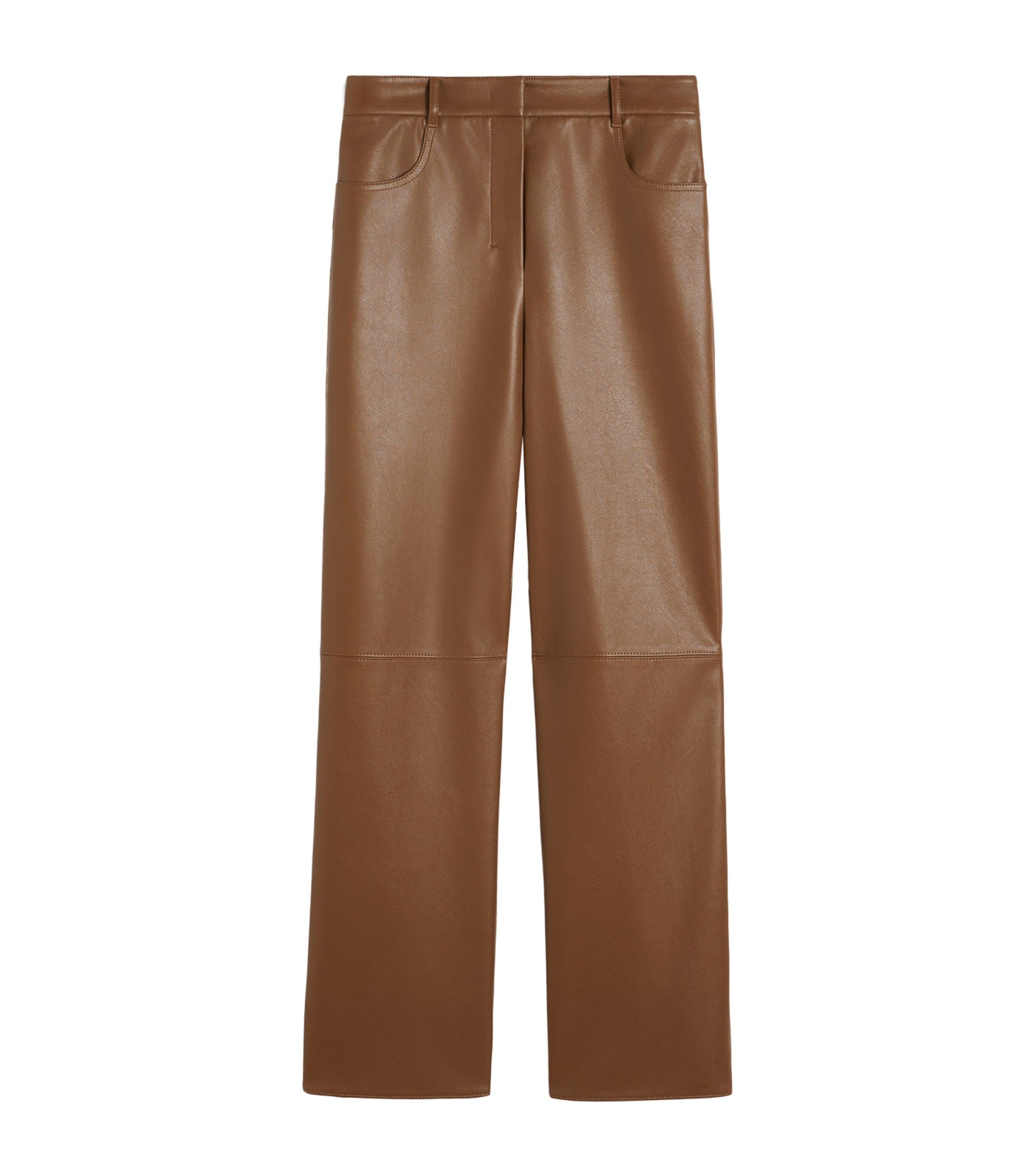 Max Mara Faux Leather Wide-Leg Trousers by MAX MARA