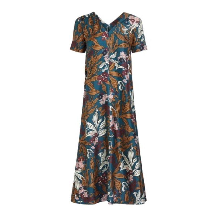 Max Mara Ladies China Blue Paola Printed Silk Dress by MAX MARA