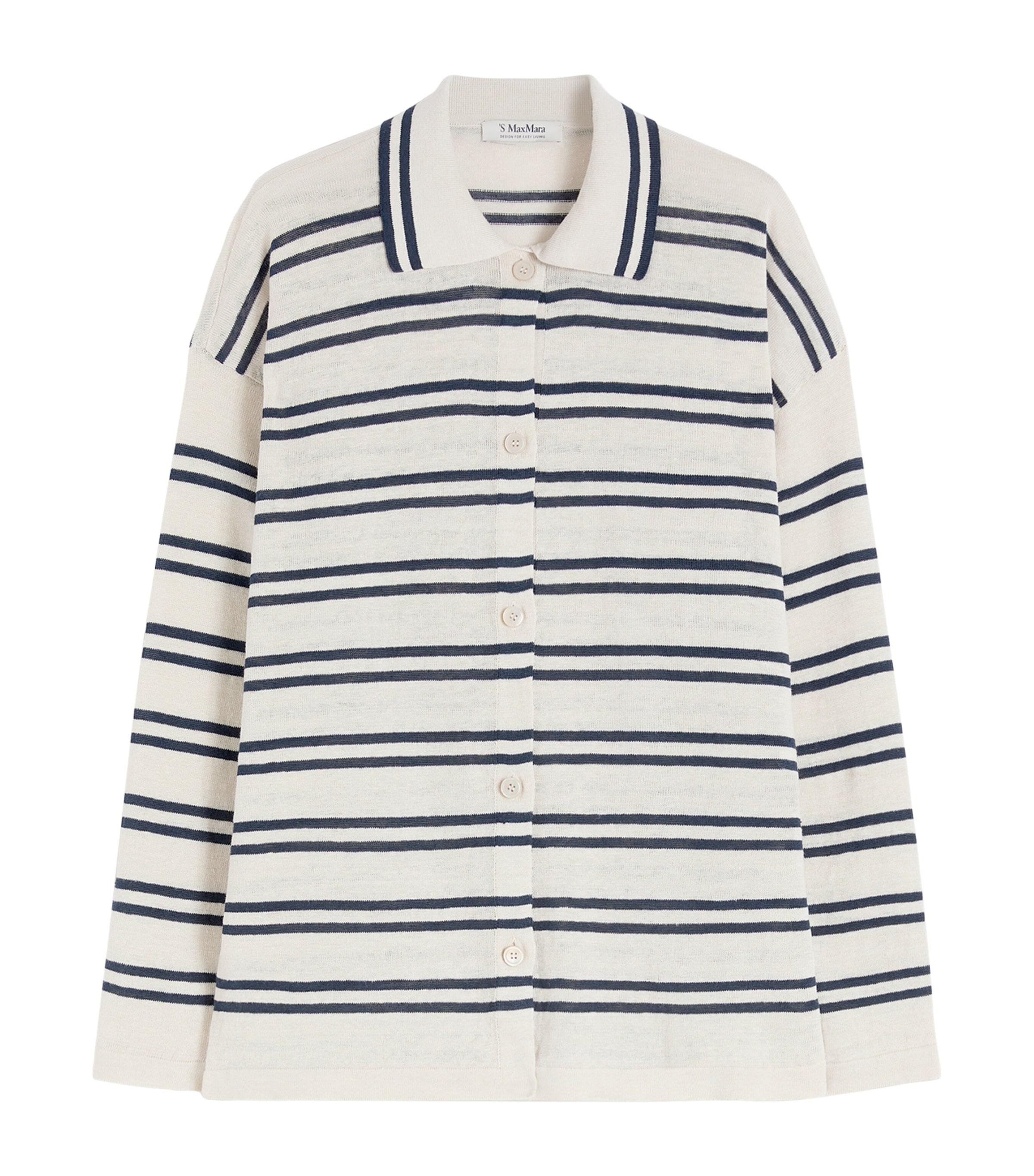 Max Mara Linen Stripe Cardigan by MAX MARA