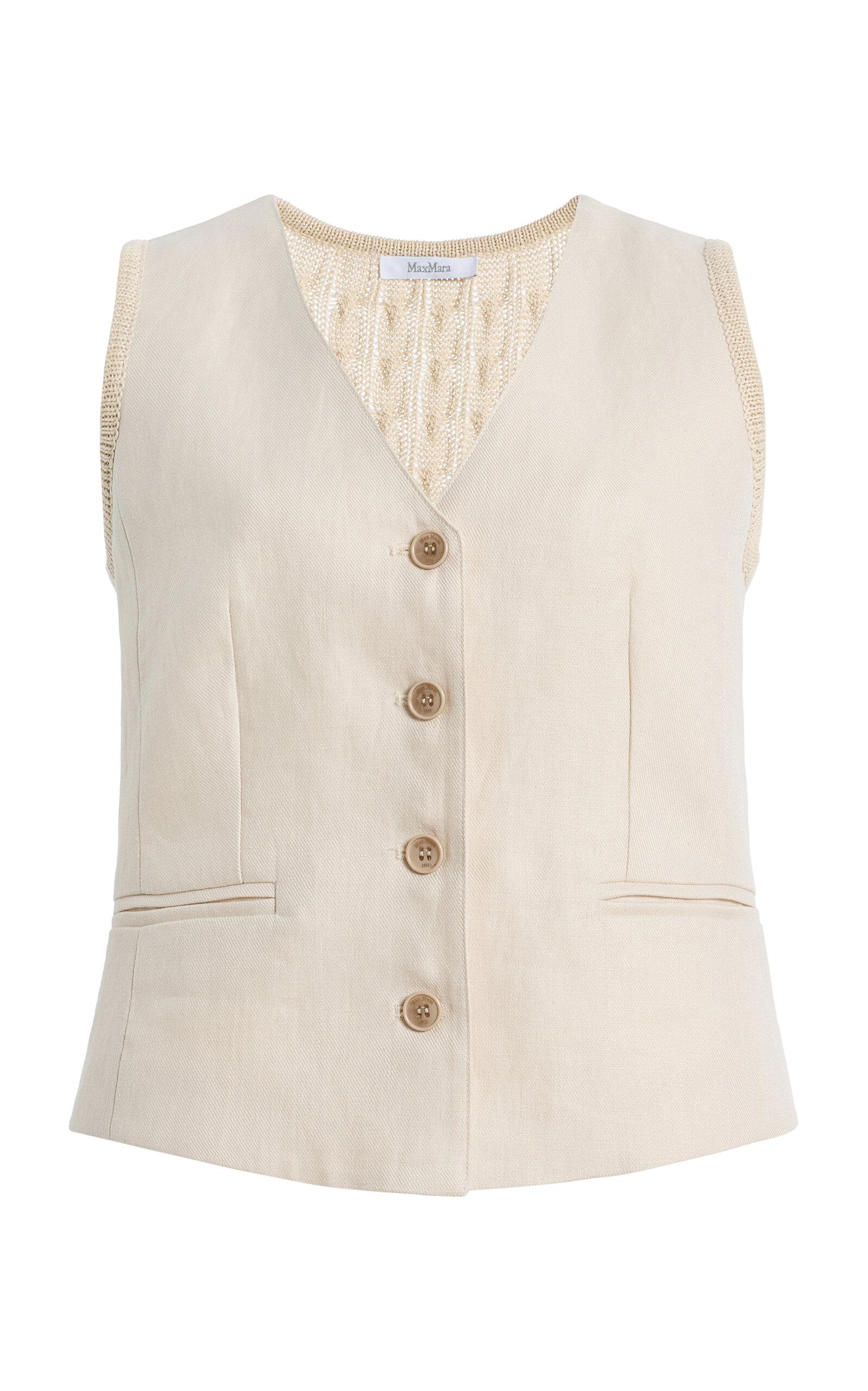 Max Mara Linen-Twill Gilet - Moda Operandi by MAX MARA