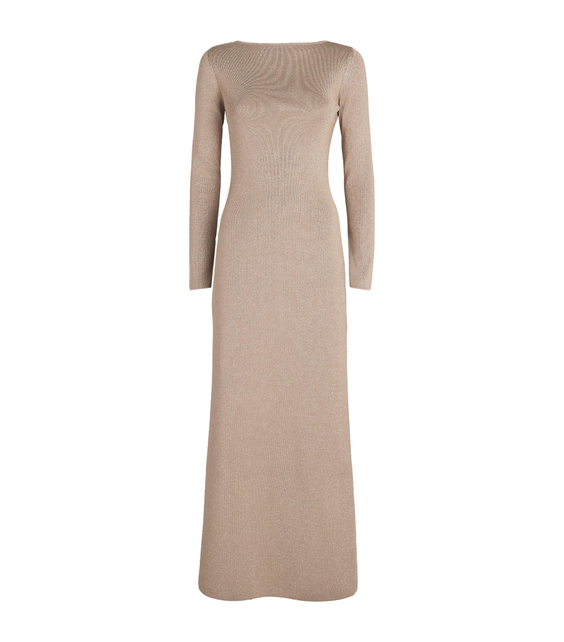 Max Mara Metallic-Knit Maxi Dress by MAX MARA
