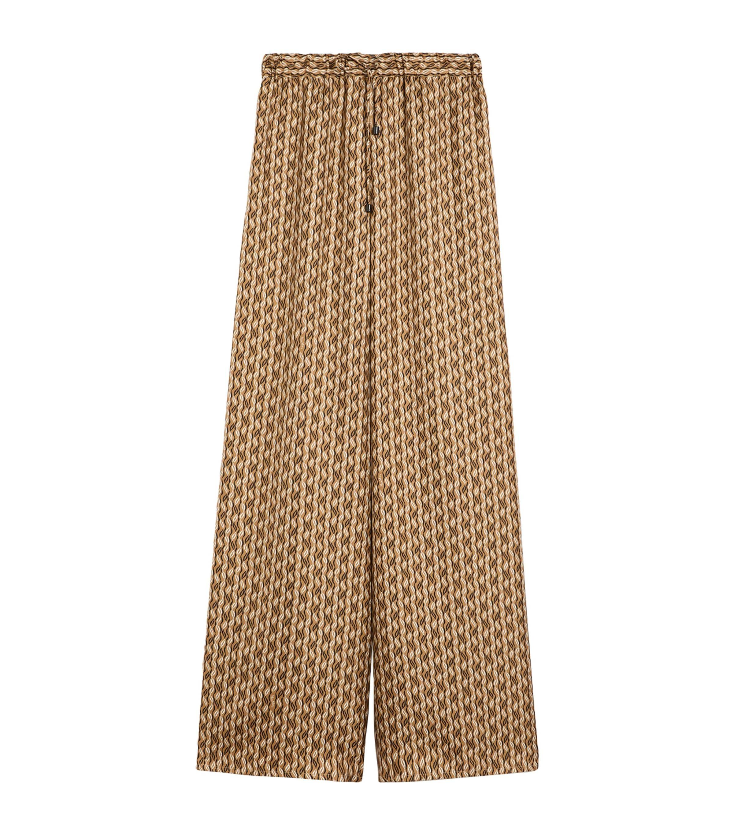 Max Mara Silk Printed Drawstring Trousers by MAX MARA