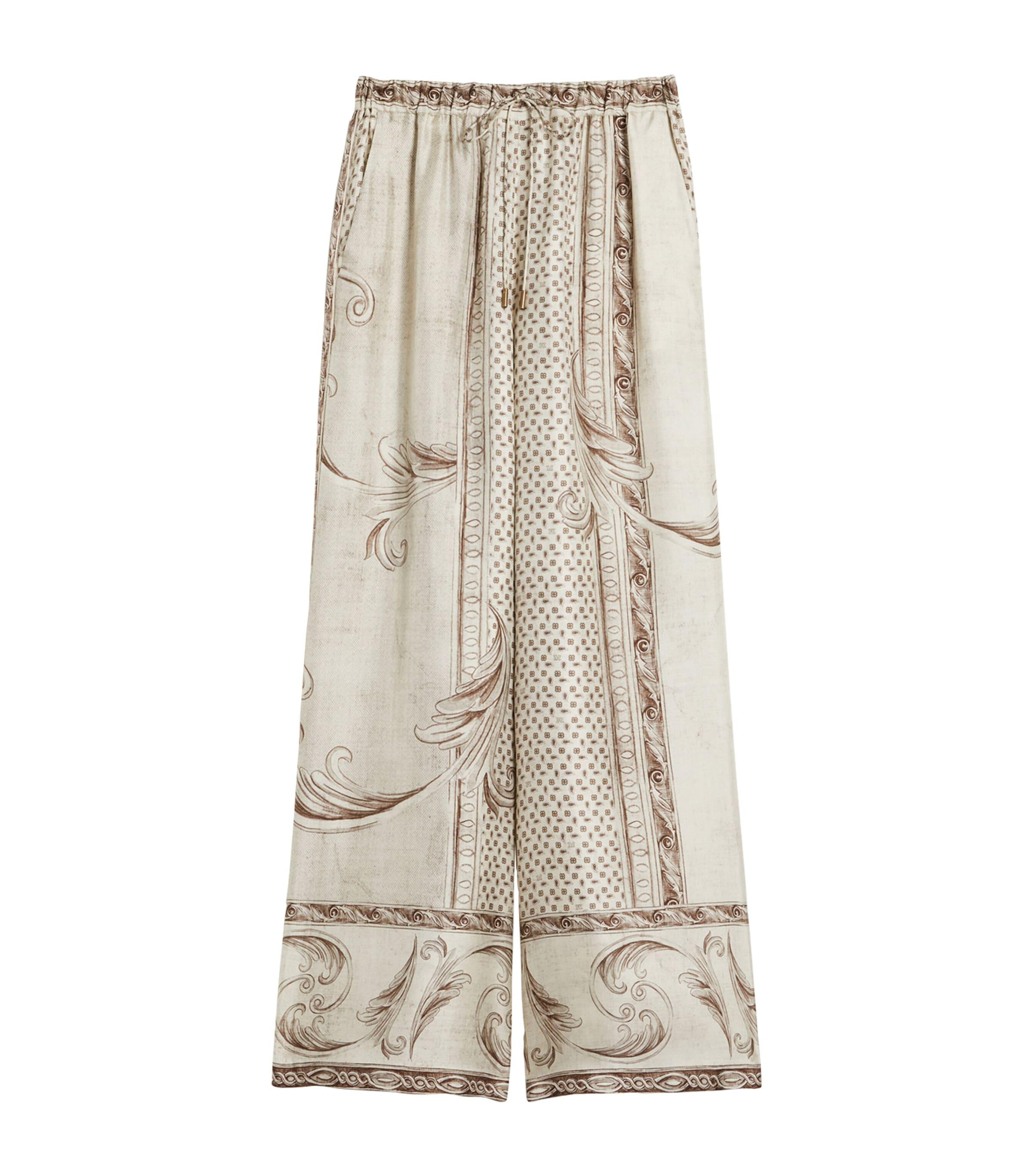 Max Mara Silk Printed Wide-Leg Trousers by MAX MARA