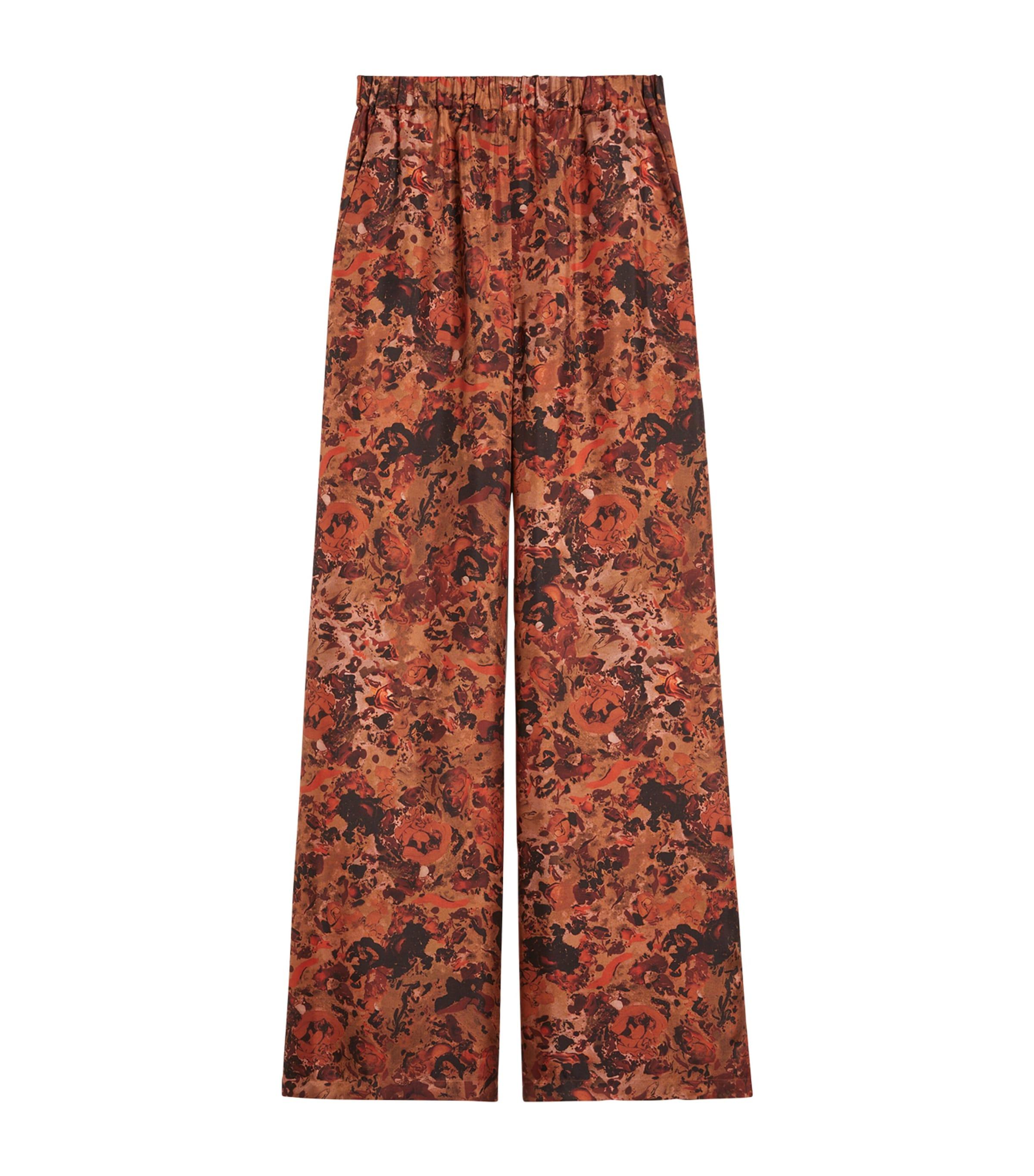 Max Mara Silk Printed Wide-Leg Trousers by MAX MARA