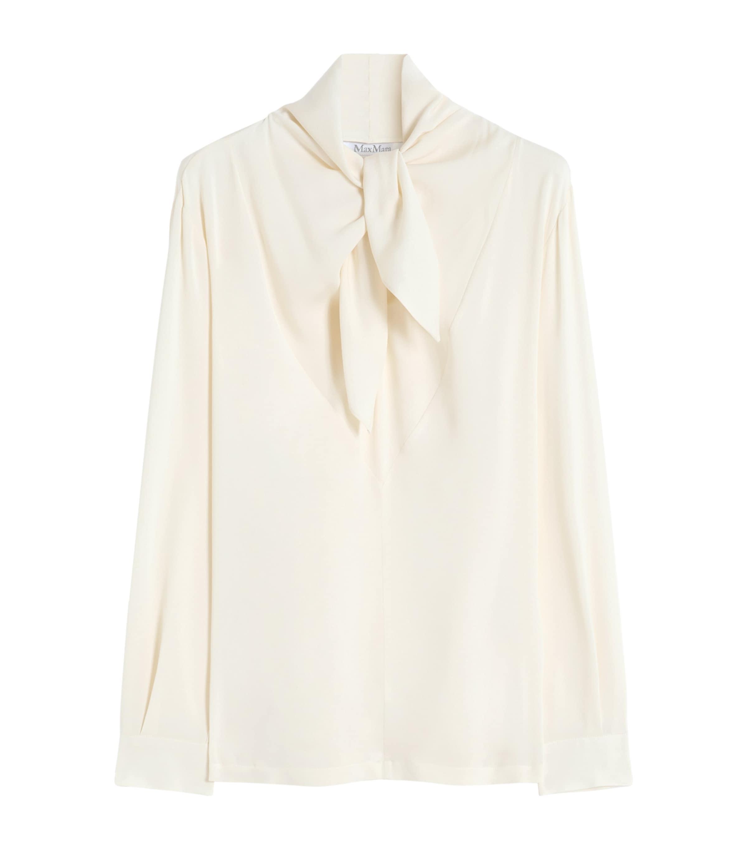 Max Mara Silk Tie-Neck Blouse by MAX MARA
