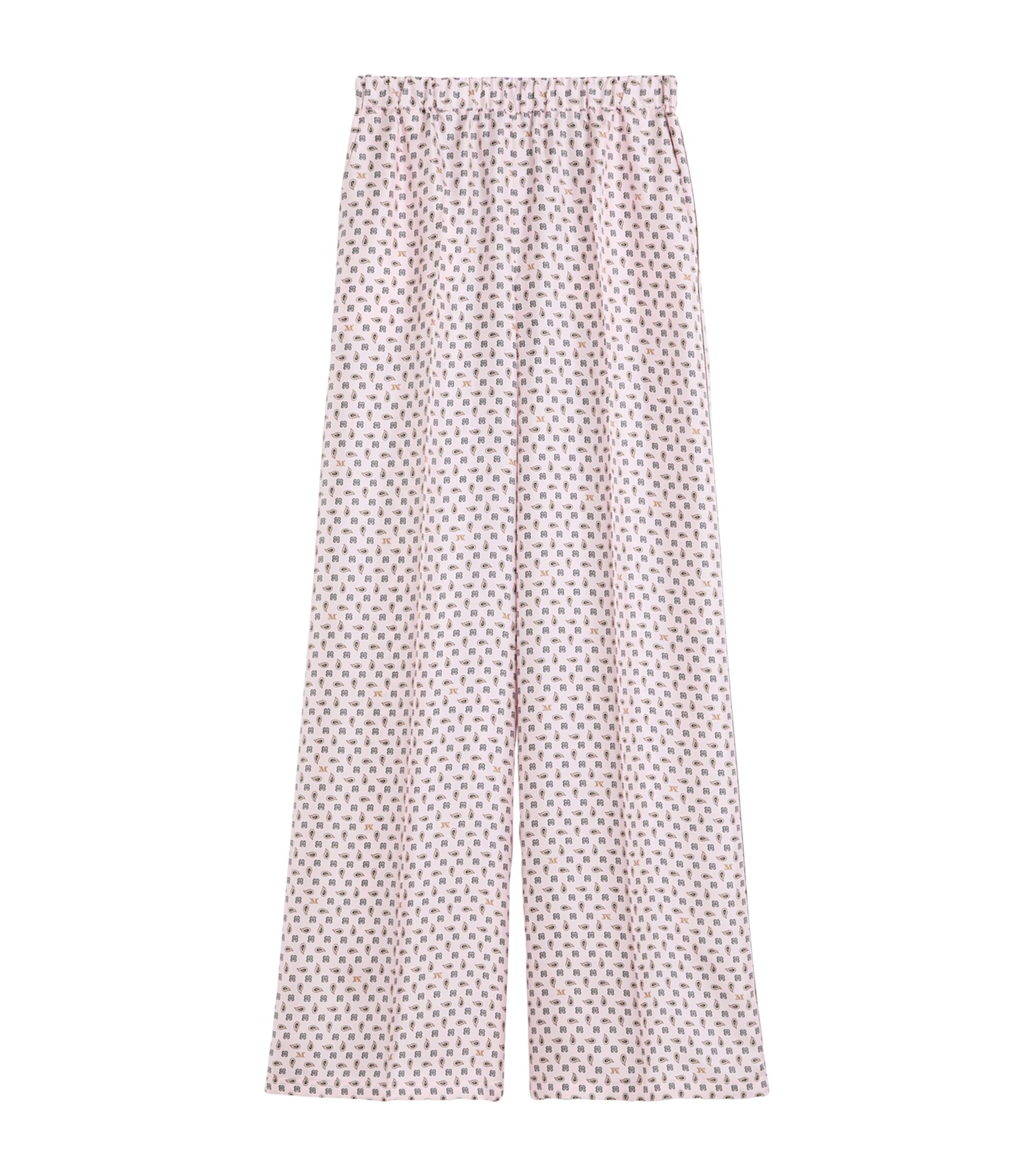 Max Mara Silk Twill Printed Wide-Leg Trousers by MAX MARA