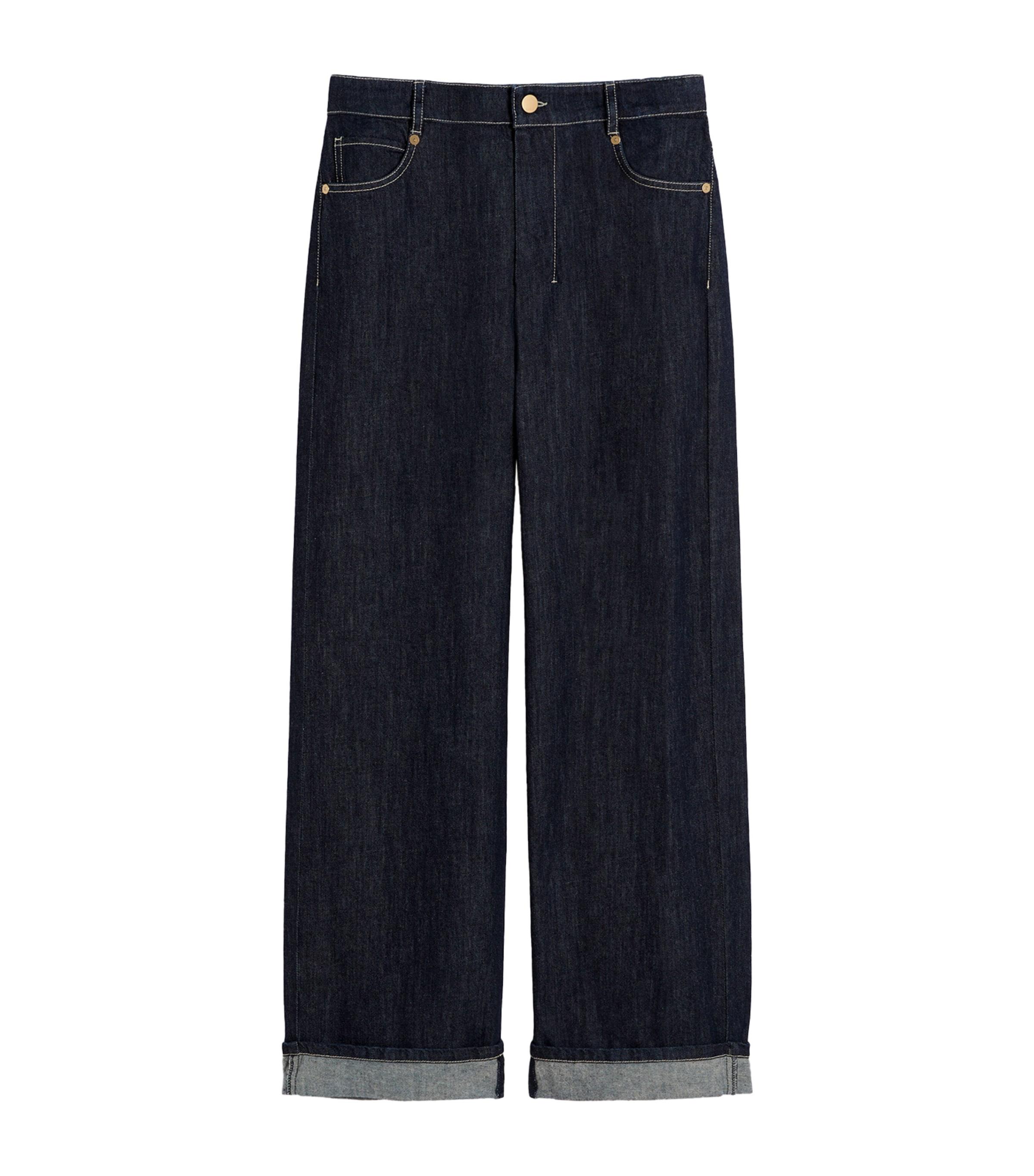 Max Mara Turn-Up-Hem Wide-Leg Jeans by MAX MARA
