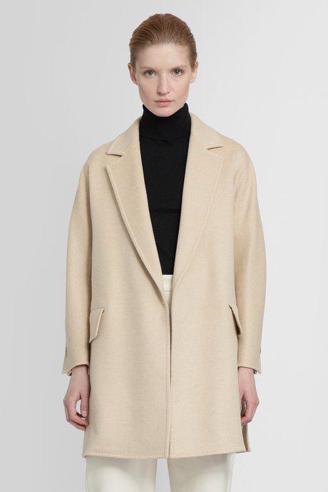 Max Mara Women'S Beige Ferrara Coat by MAX MARA