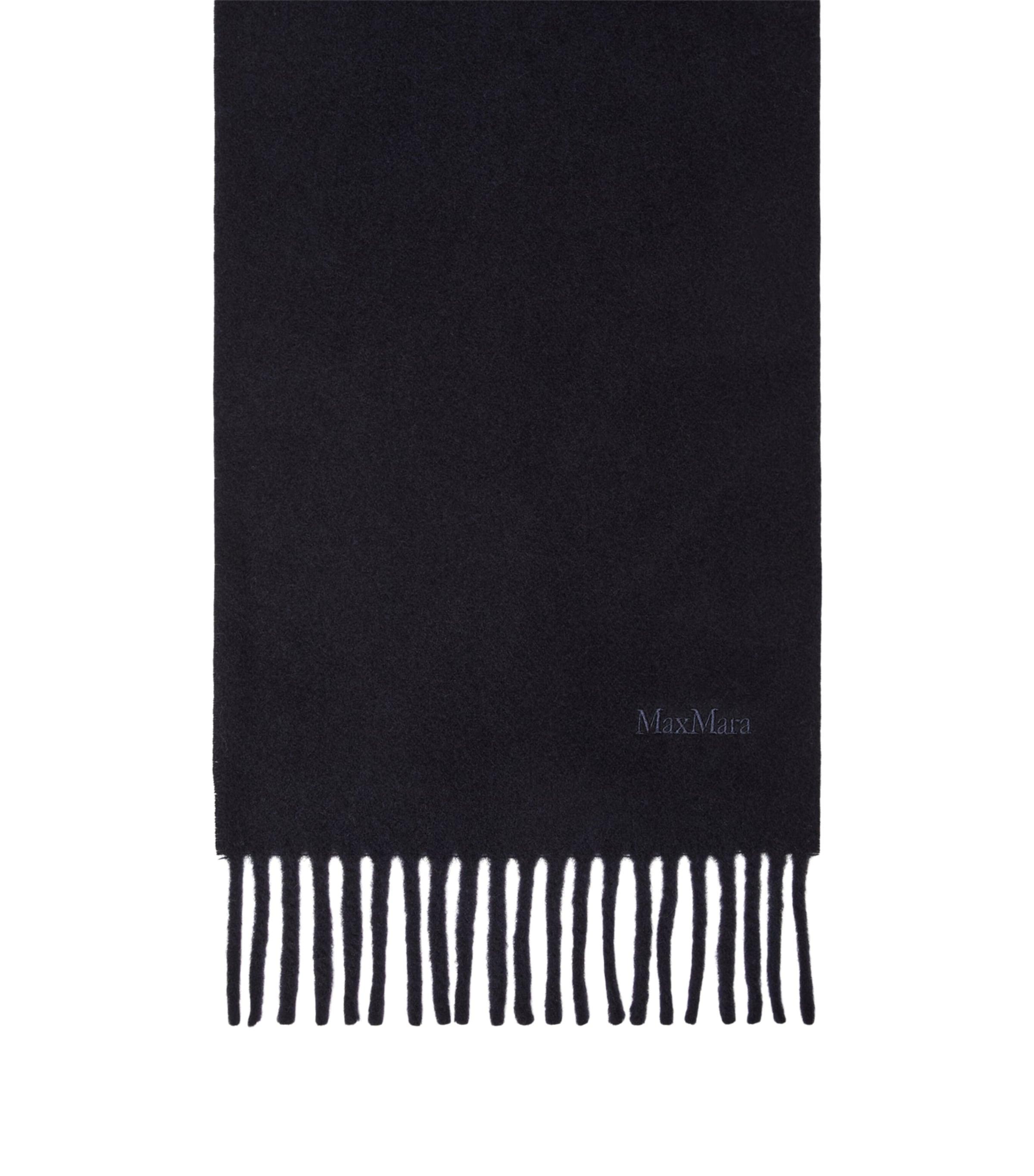 Max Mara Wool Fringed Logo Scarf by MAX MARA