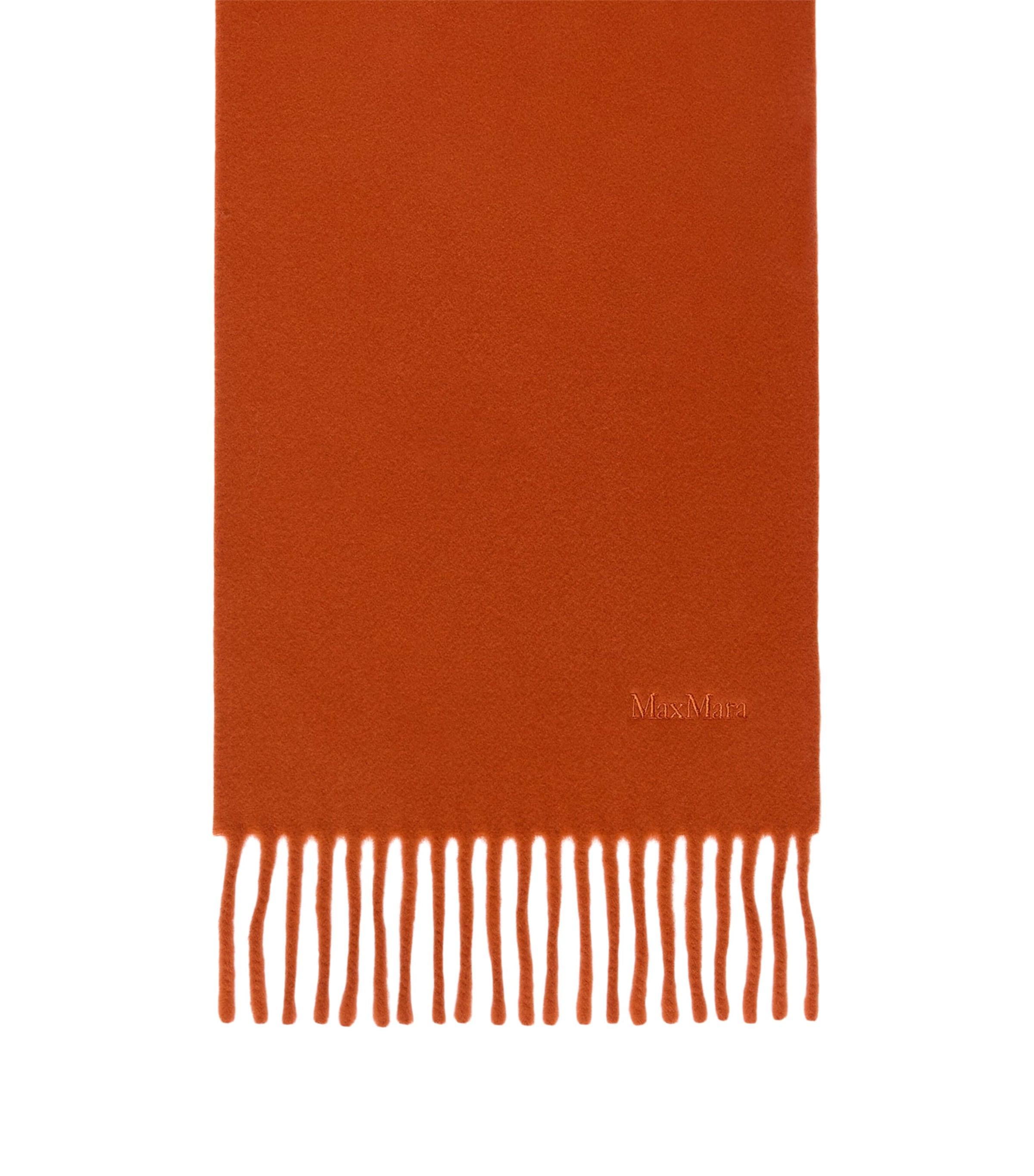 Max Mara Wool Fringed Logo Scarf by MAX MARA